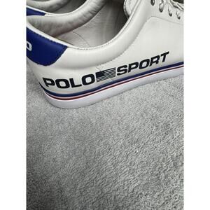 Ralph Lauren POLO SPORT PRL-93 Heritage Court II Sneakers - White Leather Sz 12